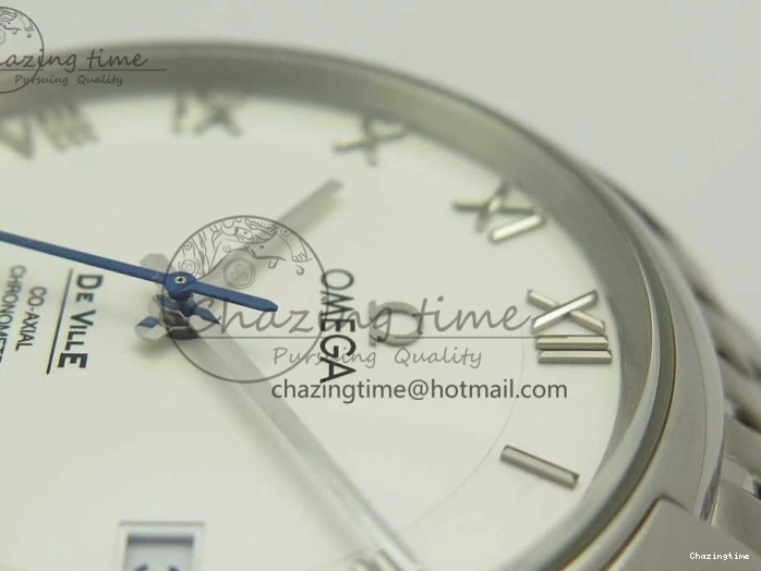 0403 De Ville Hour Vision 41mm SS VSF 1:1 Best Edition White Dial on SS Bracelet A8500 Super Clone Casual 7946